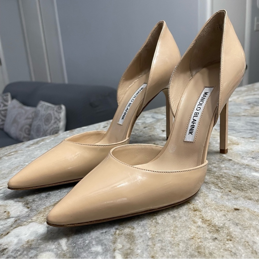 Manolo Blahnik Tayler Patent Leather Heels